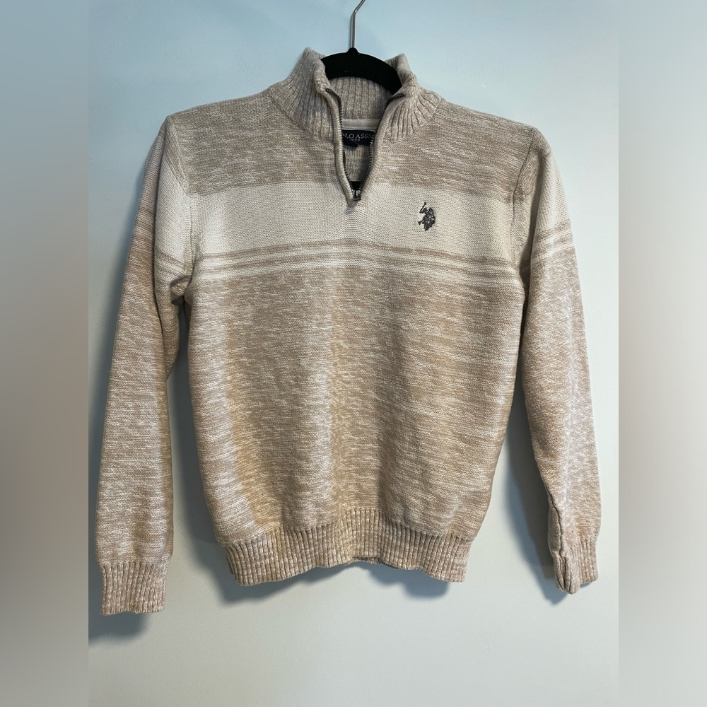 US Polo Assn boys half zip sweater size M 10-12
